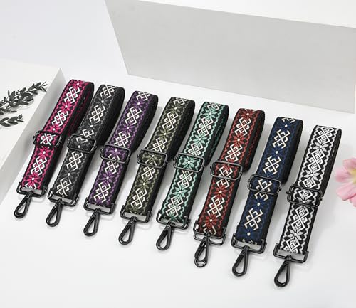 Image of Crossbody Straps for Purses Silver Hardware Purse Strap Wide Shoulder Strap Adjustable Replacement