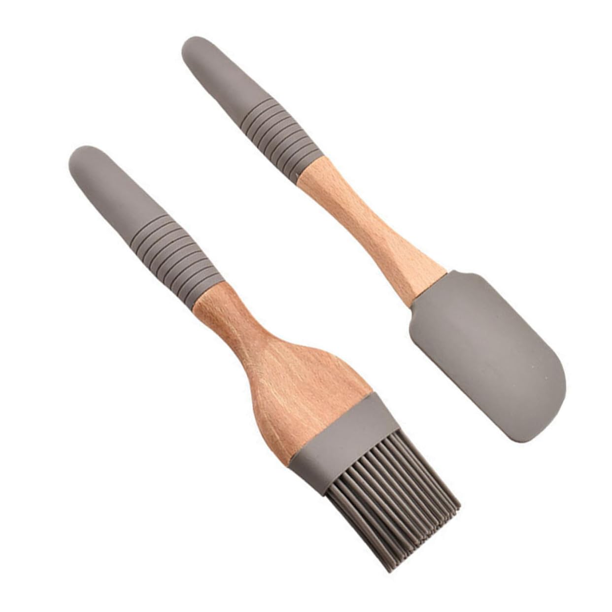 POPETPOP Grill Brush Baking Scraper Silicone Oil Brush Easy to Clean for Pastry Baking Comfortable Long Handle