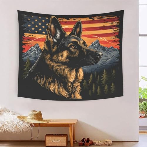 Tapisserie berger allemand 3D decoration murale tissu salon chambre coucher 180x230