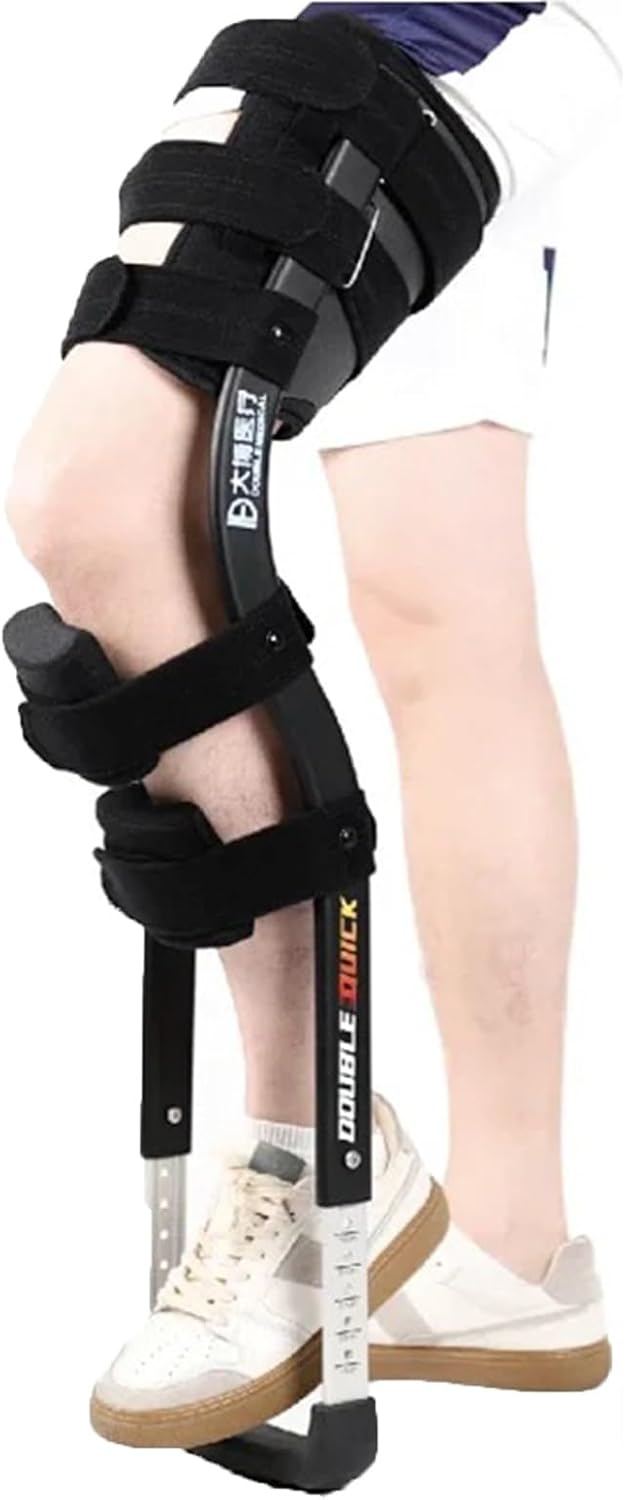 ハンズフリー松葉杖、片足伸縮式ハンズフリー松葉杖歩行サポート、膝下