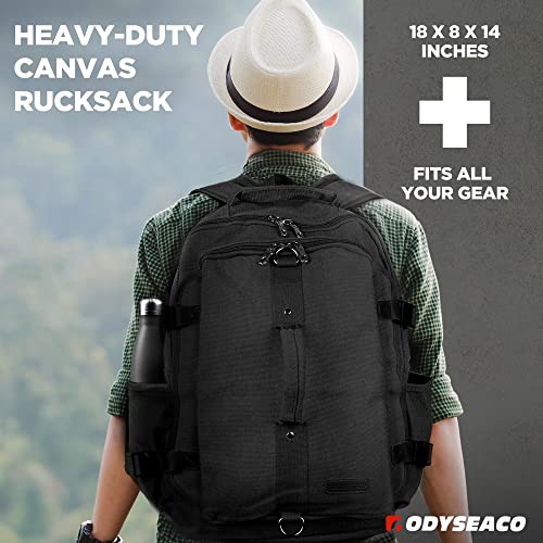 Odyseaco QM1457 Canvas Backpack For Men Women thumb #1