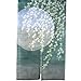NeoConcept Plate Printed Japanese Sakura Noren Linen Doorway Curtain 59"x33.45" (Green)