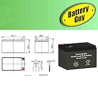 Vista 6 de BatteryGuy Rascal 8 baterías de repuesto 12V 12Ah SLA equivalente a la marca (Recargable), cantidad de 2