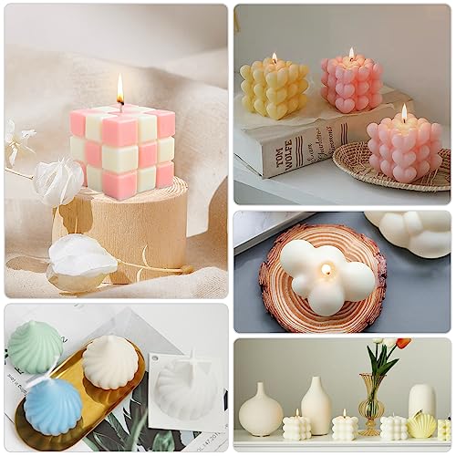 Miniatura 5 de Tavada 9pcs Moldes De Silicona 3d Para Velas Artesanales Hechas A Mano.