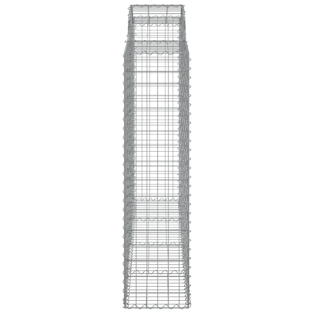 Kosze gabionowe łukowe 18 sztuk 200 x 50 x 160/180 cm żelazo ocynkowane do ogrodu dekoracyjne bariery dźwiękochłonne
