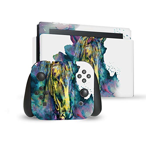 Peau autocollant Nintendo Switch et Joy-Con vinyle art Head Case Designs