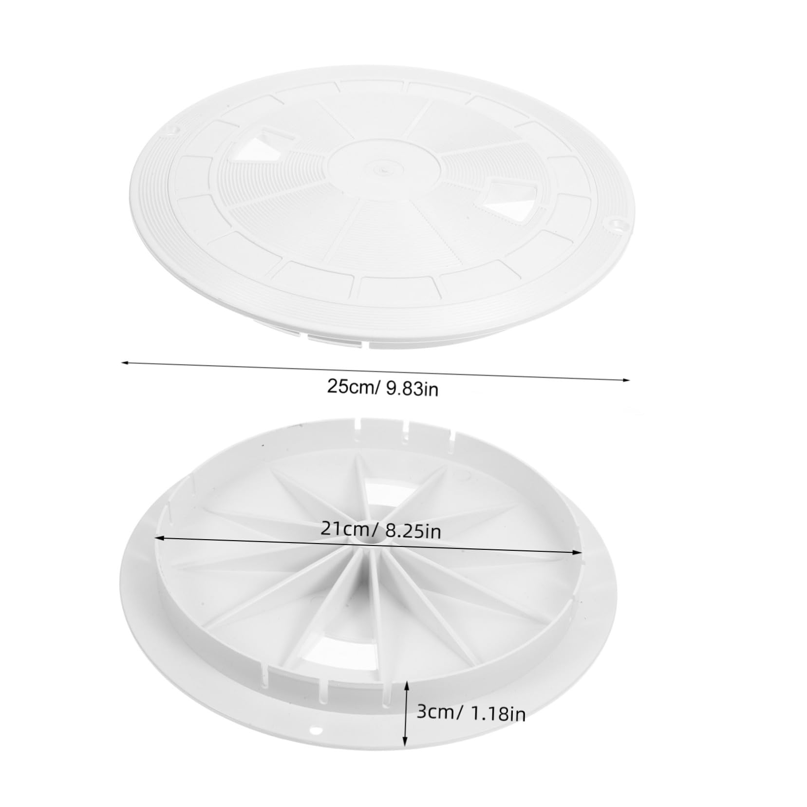 Tapa de Skimmer Redonda para Piscina Sp10711 Sp10712s 1 | Abs Blanco, Repuesto Compatible, Prevención de Residuos, Accesorio de Recambio para Mantenimiento