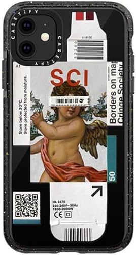 Vista 132 de CASETiFY Funda Impact para iPhone 11 - Moon Camping - Negro transparente