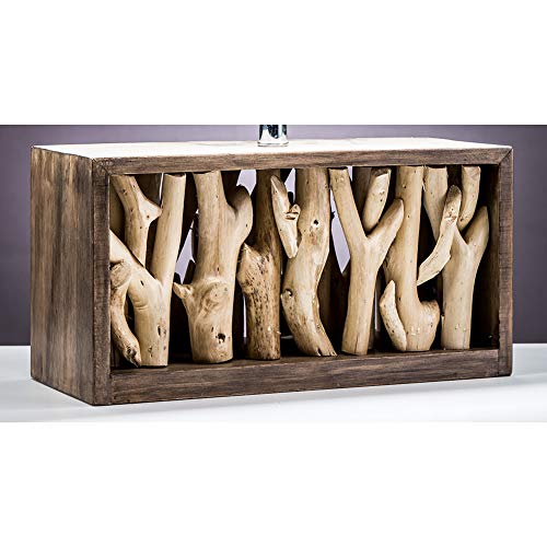 Modern Home Nautical Driftwood Wood Box Table Lamp - Large #TOP2