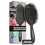FRAMAR Boar Bristle Hair Brush - Boar Brush For Women, Slick Back Soft Bristle Hair Brush, Slick Back Brush, Hairbrushes For Women