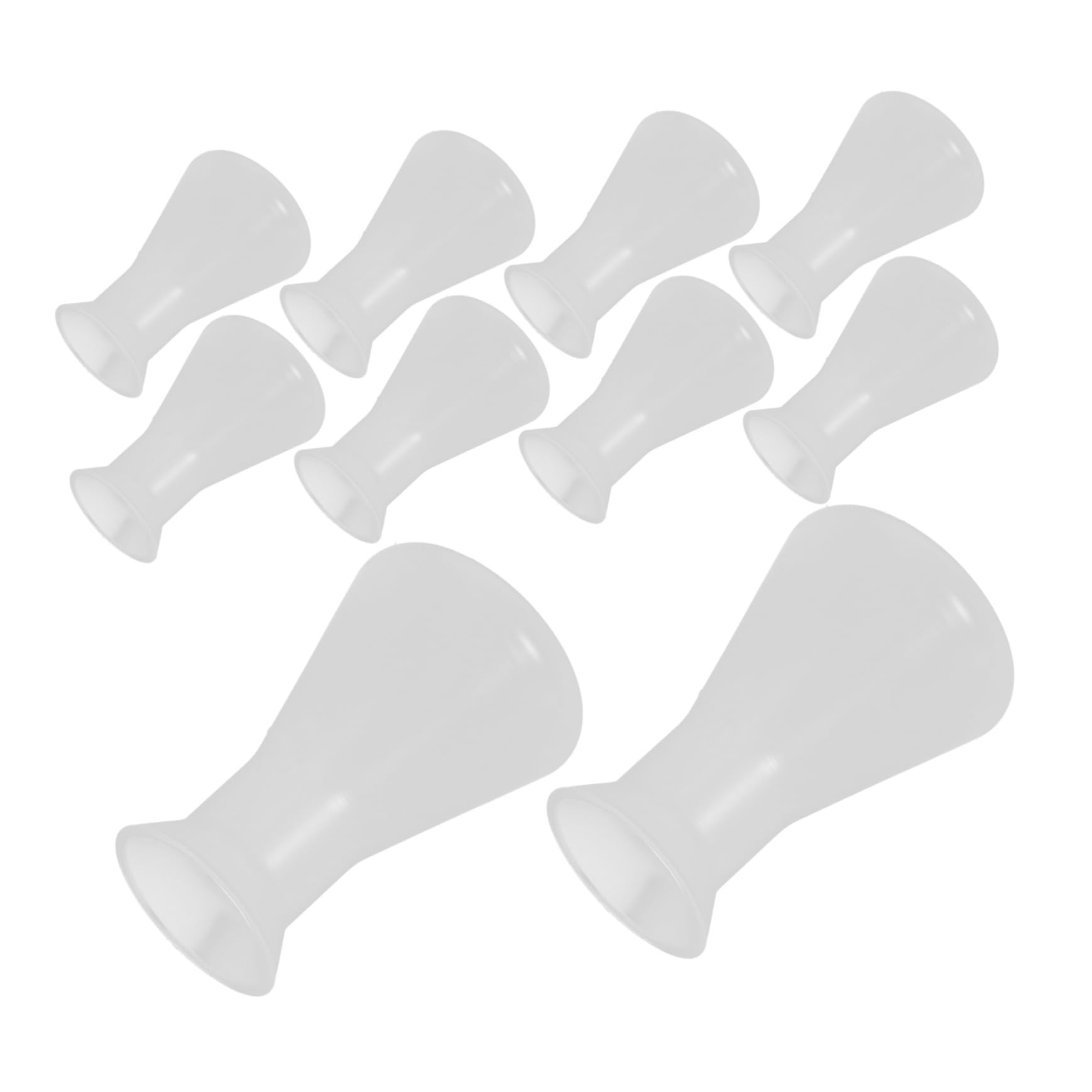 LAPYAPPE 50ml Plastic Flask Set Conical Erlenmeyer Flask Pp Plastic Volumetric for Lab Accurate Graduations Easy to Use