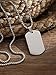 HAQUIL Silver Plated Stainless Steel Blank Dog Tag Necklace, Fashion Jewelry Gift for Men and Women