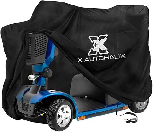 Miniatura 5 de X AUTOHAUX Funda de lluvia para scooter Mobility 210D Oxford para todas las estaciones, impermeable, cubierta de nieve para motocicleta,