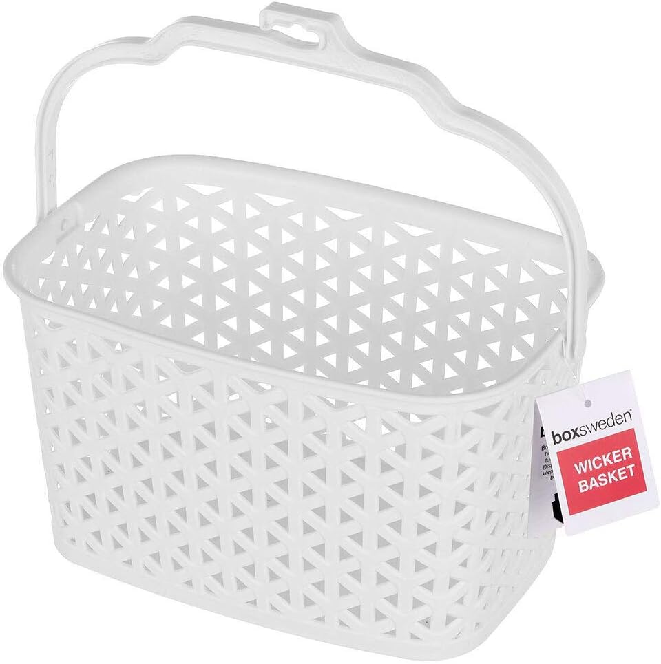 Box Sweden Wicker Design Peg Basket Storage Holder/Organiser w/Hook Assorted