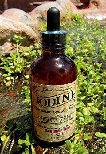 Fathers Formulations Iodine Supplement Drops 4Oz - Great Tasting, Highly Absorbable, Immune System For Thyroid Support, Focus & Energy #TOP6