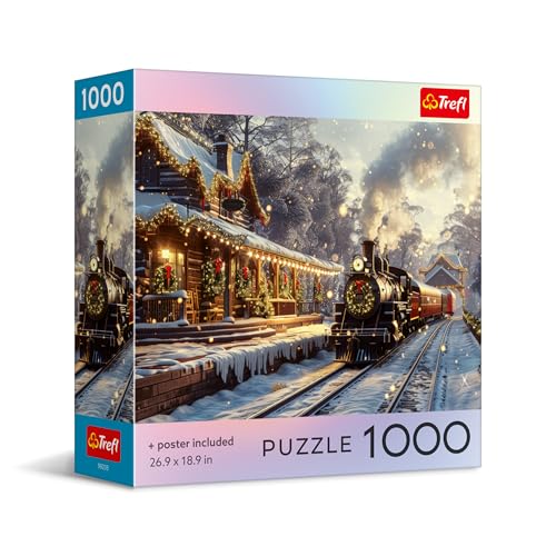 Trefl Christmas Express - Rompecabezas de 1000 piezas 27"x19" miniatura 1