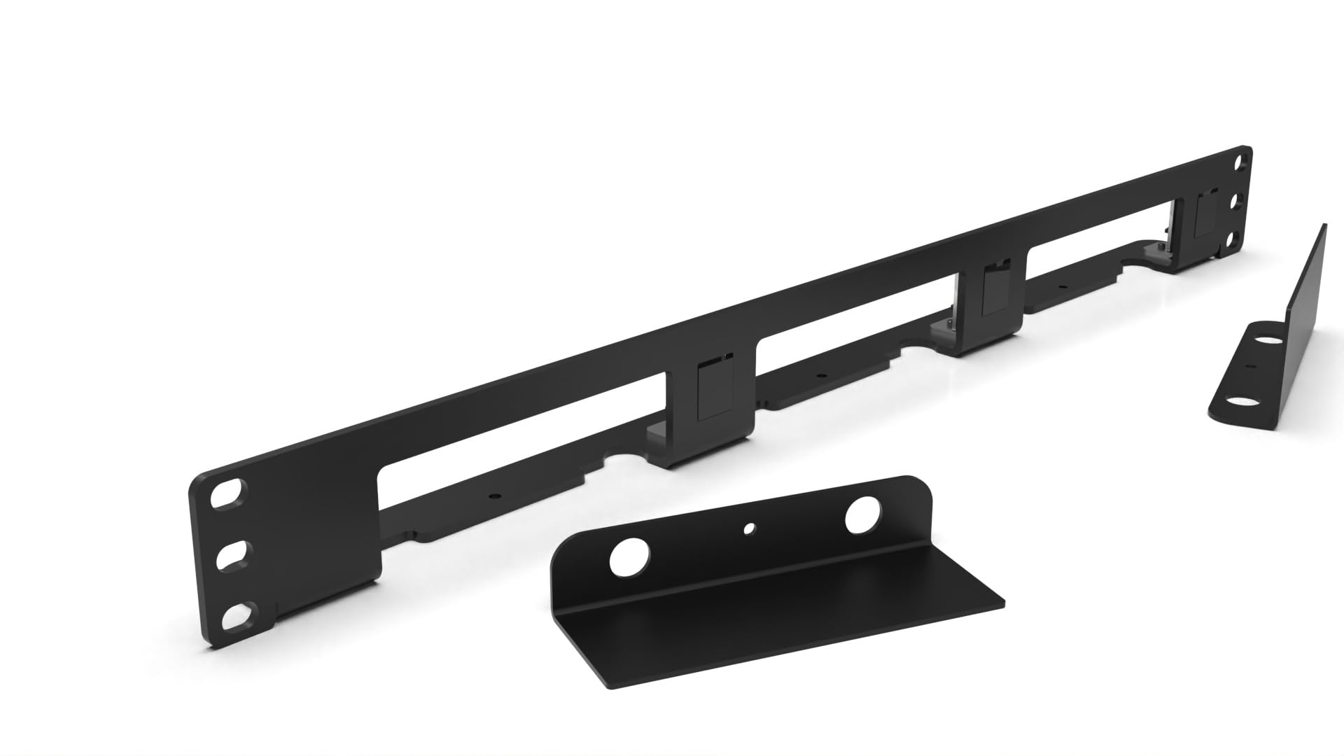 Kit de montage en rack 1U 19" pour 1 à 3 NUC bas avec 2 caches vierges
