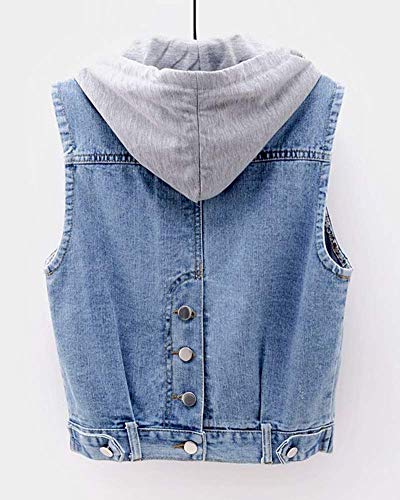 Shaoyao Donna Gilet Jean Casual Giubbotto Giacca