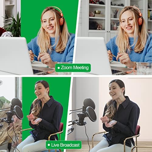 EMART 1.8x2.8M/6x9ft Green Screen Background Photography Backdrop Green Chromakey Muslin Collapsible Photo Background for Live Streaming, Zoom Meeting, 4 x Backdrop Clip Included