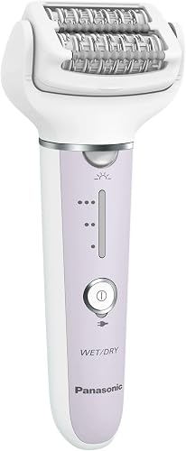 Panasonic ES-EY30-V503 Wet and Dry Epilator, Double Disc with 60 Tweezers, Flexible Head 90° Swivoting, 3 Speed Settings and LED Light, 30 Minutes Operation, Cordless - 2