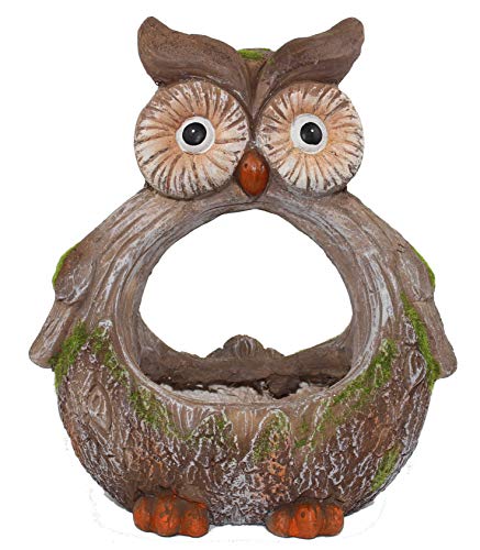 Pflanzgefäß Eule 33 cm groß Dekoeule Gartenfigur Eulenfigur Garteneule Pflanzeule Cover