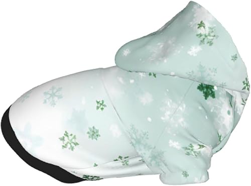 Miniatura 8 de Green Snowflakes Chic 3D Dog Hoodies for Small Pets A Cozy Costume for Stylish Puppy Cosplay Delight M