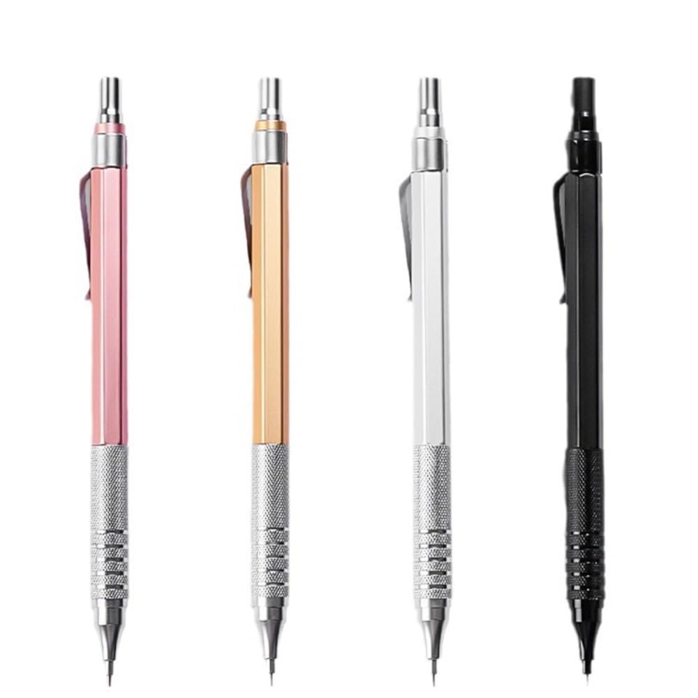 Pinagu Metal Mechanical Pencil 0.5mm Low Center of Gravity Silver Draft