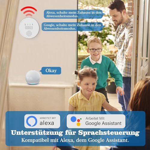 HXLZYF Alarmanlage Haus, WLAN-tür Alarmanlage mit APP (2,4 GHz und 5 GHz WLAN), Kabelloses...
