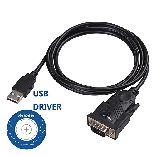 Anbear Usb To Rs232 Db9 Cable (5 Ft), Anbearusb 2.0 To Serial Cable Male A Converter Adapter With Pl2303 Chipset For Windows 10, 8.1, 8, 7, Vista, Xp, 2000, Linux And Mac Os X 10.6 (Black, 1 Pack) #TOP1
