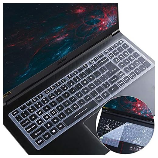 2 películas de teclado para Acer Nitro 5 e Acer Predator Helios 300, Nitro 5 AN515-45/43/44 AN515-58/57/56/54/55 AN517-54/53/51/52, Predator Helios 300 PH315-55/54/53 /52 PH317-53/54, Nitro 7