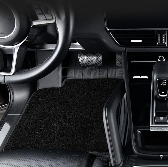Image of 9D Car Floor Mats for Mahindra 3XO EV | Black | Waterproof | Antislip | Faux Leather | Full Coverage | All Weather | Custom Fitted 9D Car Floor Mats