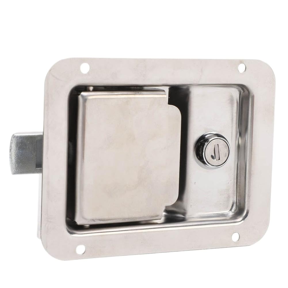UhhksaEme RV Toolbox Paddle Lock 5.5x4.3in Water Resistant Flush Mount Motorhome Tool Box Compatible With Vehicles Caravan RVs Accessories