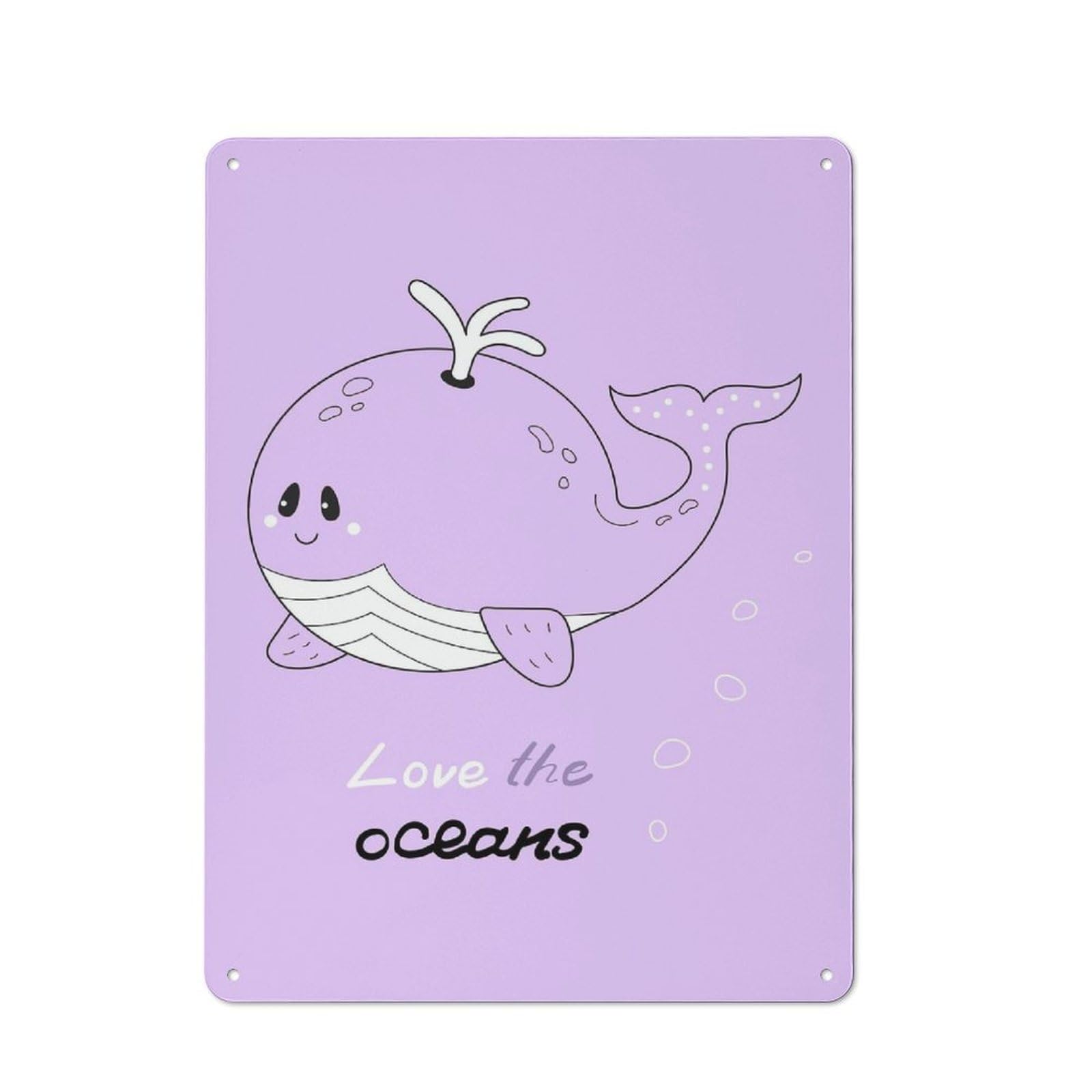 Junmoney Quotes Whale 40X30cm Rustic Metal Plaque With For Café Or Restaurant, For Themed Interiors In Cafés And Restaurants