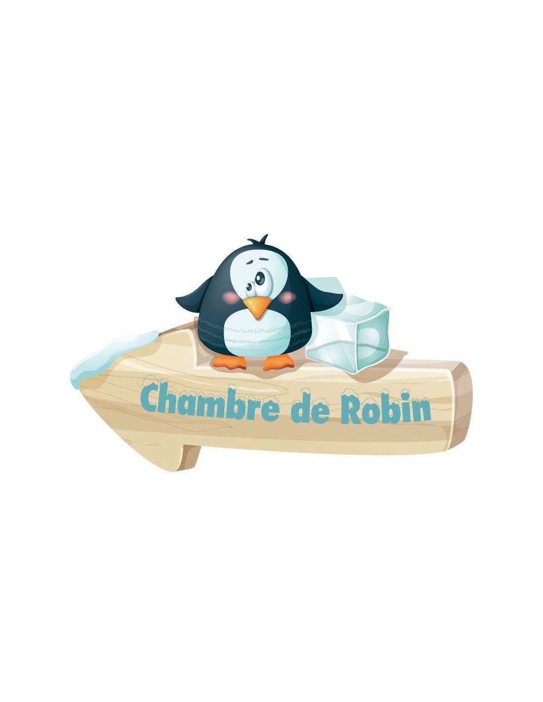 Sticker prénom pingouin, une idée de cadeau de naissance unique
