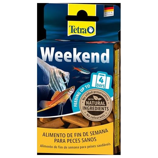 TetraMin Weekend - barritas de comida compactas para alimentar a todos los peces ornamentales durante el fin de semana o hasta 6 días, 20 unidades