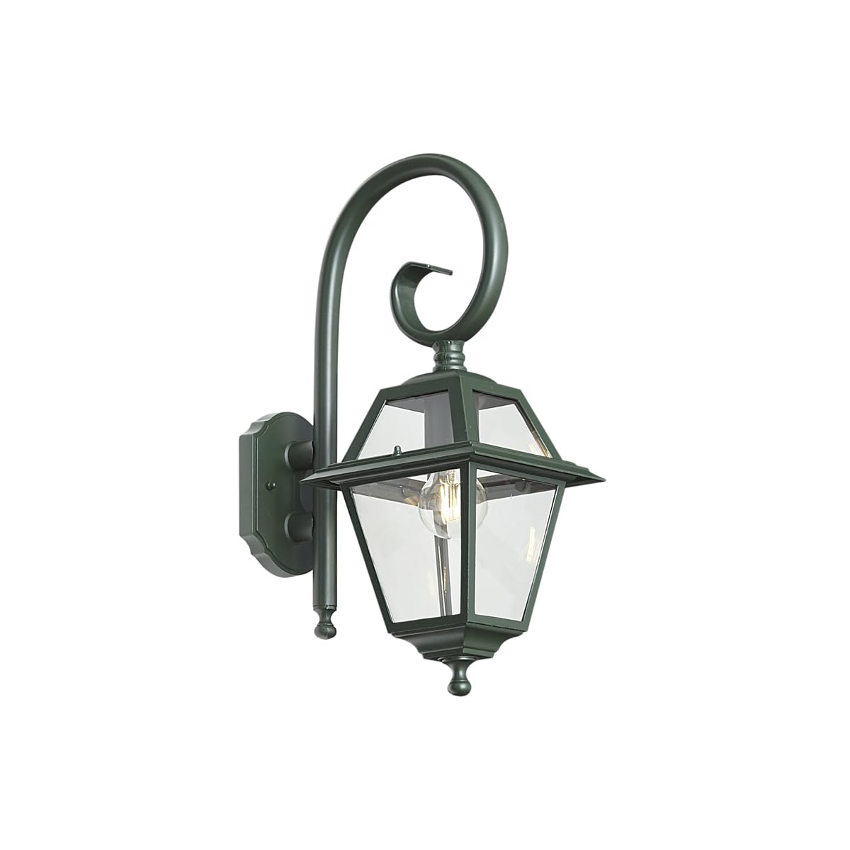 Qazqa Classic-Antique Outdoor wall lamp, wall Light for Garden - Berta - Green, max. 15W, e27, 195cm, IP44, Square