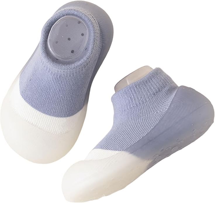 TS WITH TECHSUNWalking Baby Sneakers Floor Socks Plain Cotton Lightweight Soft Sole Casual Anti Slippery Shoes For Party, Indoor Use