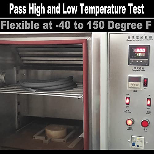 Yotoo Hybrid Air Hose 1/4-Inch By 25-Feet 300 Psi Heavy Duty, Lightweight, Kink Resistant, All-Weather Flexibility With 1/4-Inch Industrial Air Fittings And Bend Restrictors, Gray #TOP4