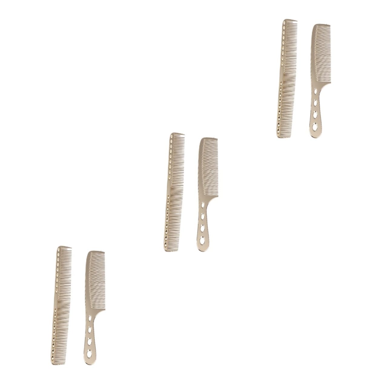 FRCOLOR Juego De 3 Peines De Masaje Para Hombre Accesorio De Peluquería Para Mujer Y Hombre Dorados S908 2 Unidades X 3