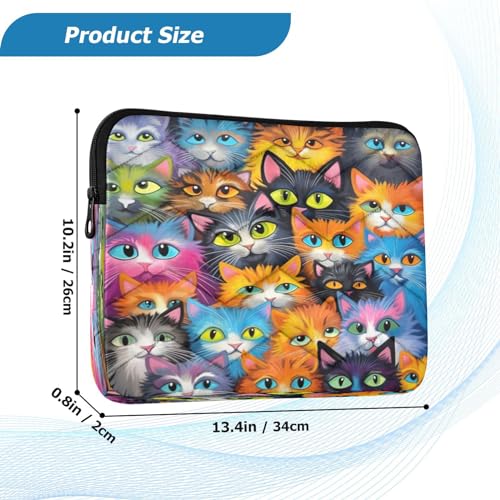 Funda para Portátil de 13-14 Pulgadas con Diseño de Gatos miniatura 3