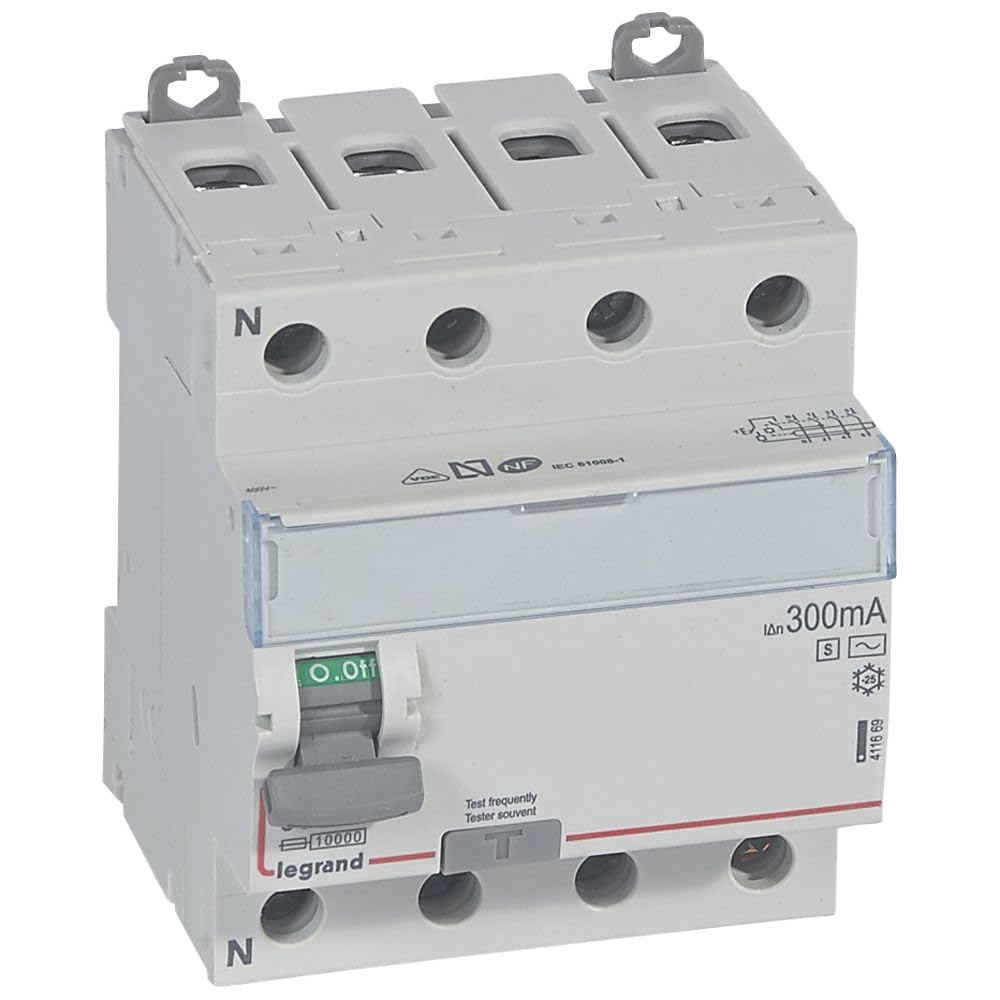 Interrupteur différentiel 4P 400V~ 63A type AC 300mA sélectif - 4 modules