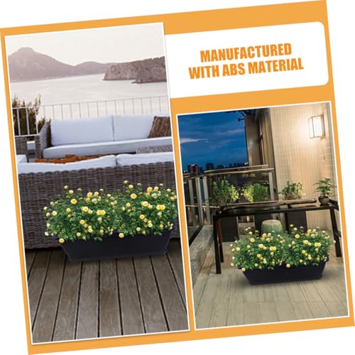 Jardinières rectangulaires plastique en ABS durable avec soucoupes intégrées - 3