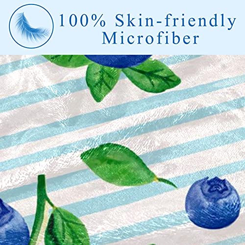 Couverture douce et chaude pour lit bleu floral imprimé 150x100