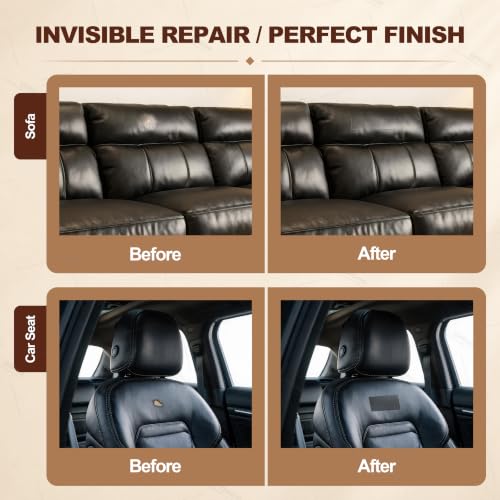 Image of ONine Leather Tape 3X60 Inch Self-Adhesive Genuine Leather Repair Patch For Sofas, Couch, Furniture, Drivers Seat(Black)