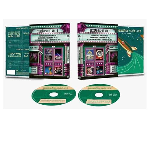 Box Dvd Sessão Sci Fi Volume 1 (Os Primeiros Homens na Lua + Tropas estelares + SolarBabies + Alieni