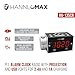 HANNLOMAX HX-135CR Alarm Clock Radio with Projection, PLL FM Radio, Dual Alarm, Dual USB Ports for 2.4A and 1A Charging, 1.2 inches Red LED Display, AC/DC Adaptor Included