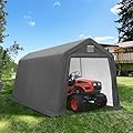 Raysfung 7' x 12' Outdoor Storage Shelter Shed, Portable Storage Shed Heavy Duty Portable Garage with Roll-up Zipper Door for Generator, Vehicles,Motorcycle