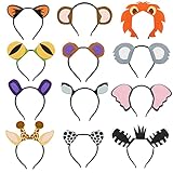 Jungle Animal Ears Headband for Adults Kids Birthday Dress Up Accessories as Safari Wild Party...
