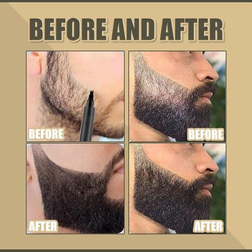 FITVERT Beard Pencil Filler For Men,Water Proof, Long Lasting Beard Pen,Barber Pencil Male Mustache Repair Shape, Creates Natural Looking Beard, Moustache & Eyebrows,1 Count - Image 4
