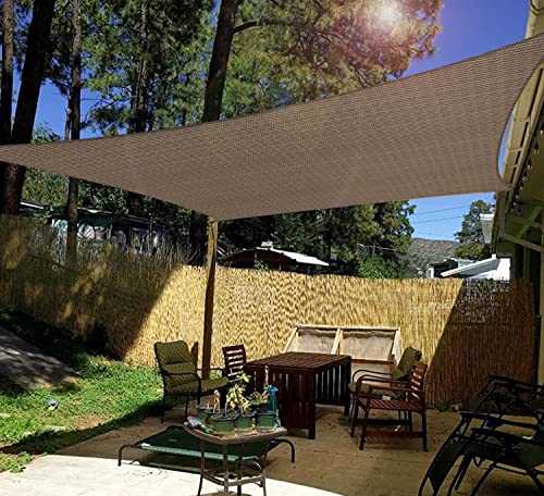 Windscreen4Less 16Ftx16Ft Sun Shade Sail Square Canopy In Brown With Commercial Grade (3 Year Warranty) Customized, 16' X 16' #TOP25